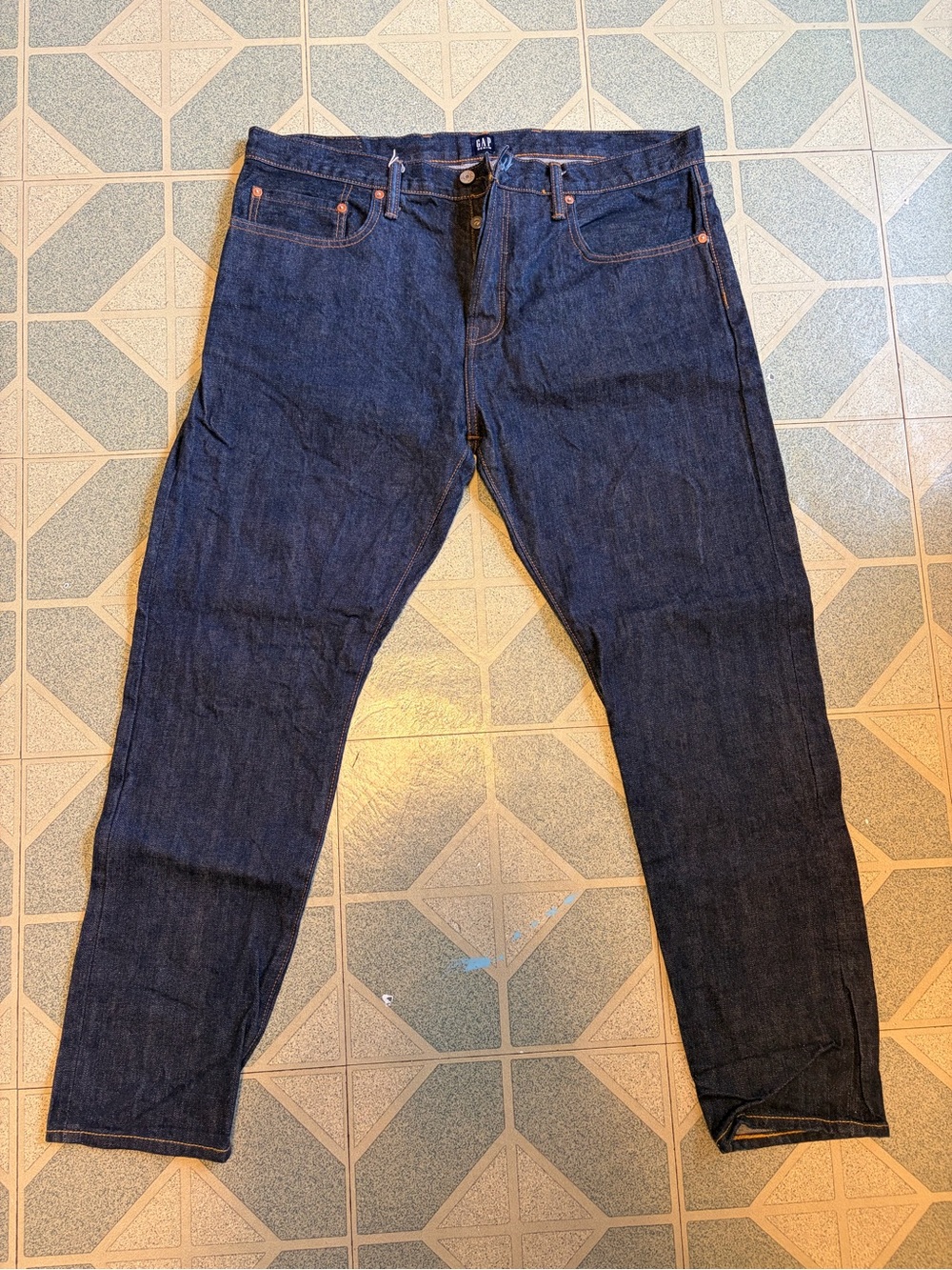 Gap 1969 Slim Kaihara Japanese Selvedge Denim Jeans Mens 38x30 Dark Indigo